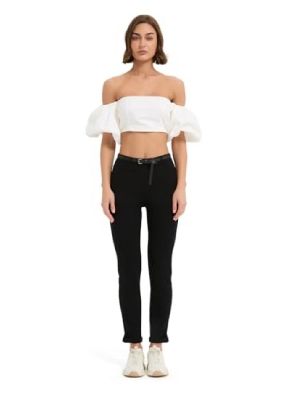 Straight Leg High Waisted Work Dress Pants Stretch Slim Trousers